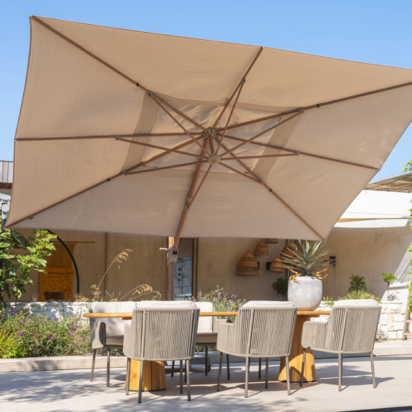hacienda zweefparasol 300x400 cm houtlook zand 4 s