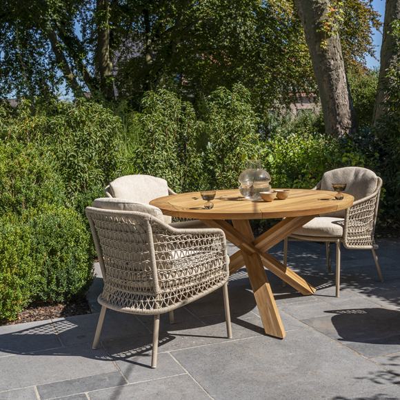 puccini prado dining tuinset 160 cm rond 7 delig t
